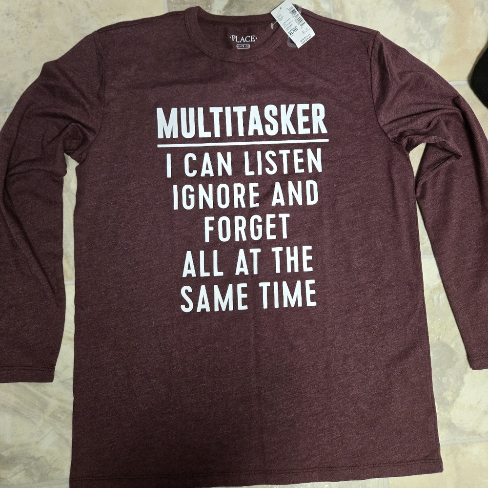Maroon 'Multitasker' Long Sleeve Tee